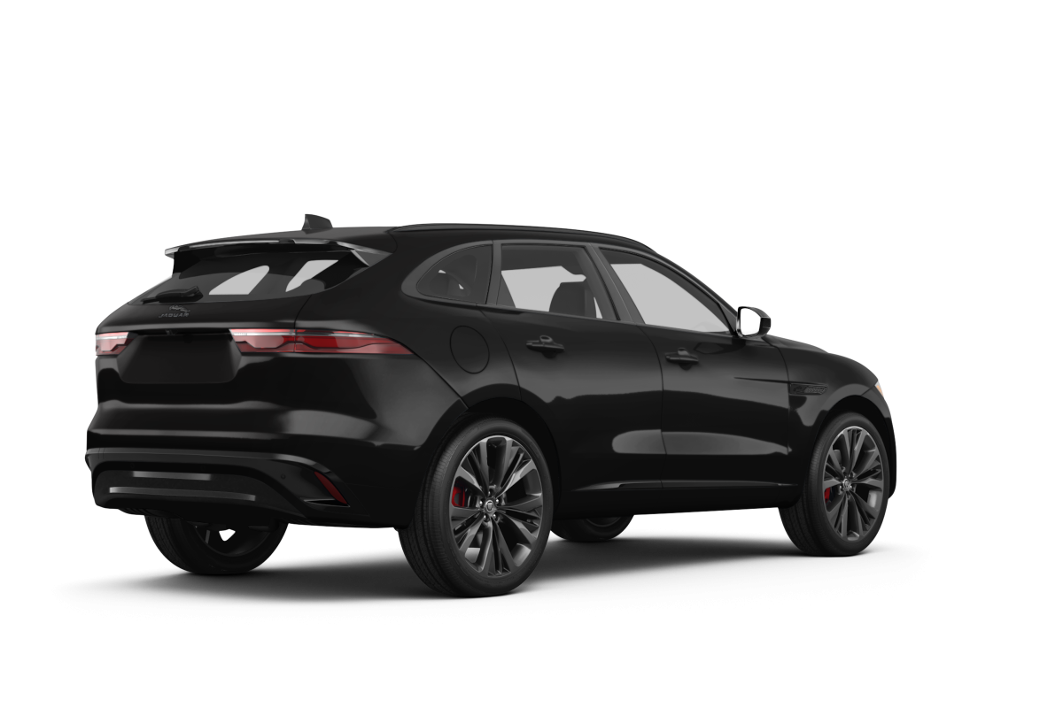 Jaguar F-PACE Santorini Black Metallic - Back view Jaguar F-PACE Santorini Black Metallic - Back view