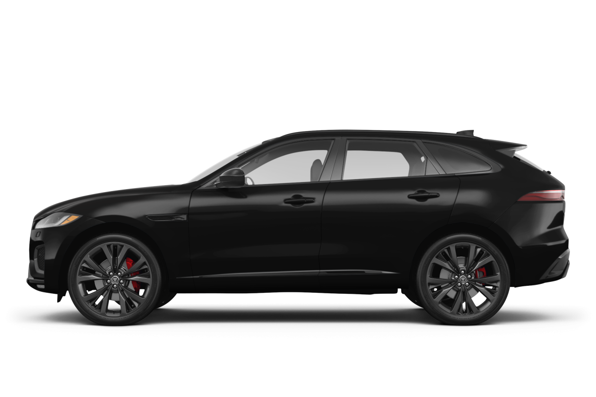 Jaguar F-PACE Santorini Black Metallic - Side view Jaguar F-PACE Santorini Black Metallic - Side view