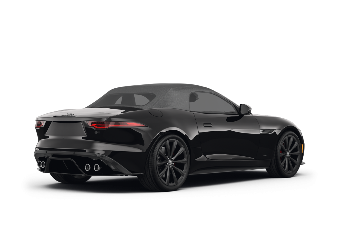 Jaguar F-TYPE Santorini Black Metallic - Back view Jaguar F-TYPE Santorini Black Metallic - Back view