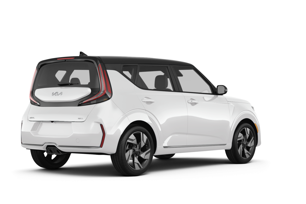 Kia Soul Clear White/Black Roof - Back view Kia Soul Clear White/Black Roof - Back view