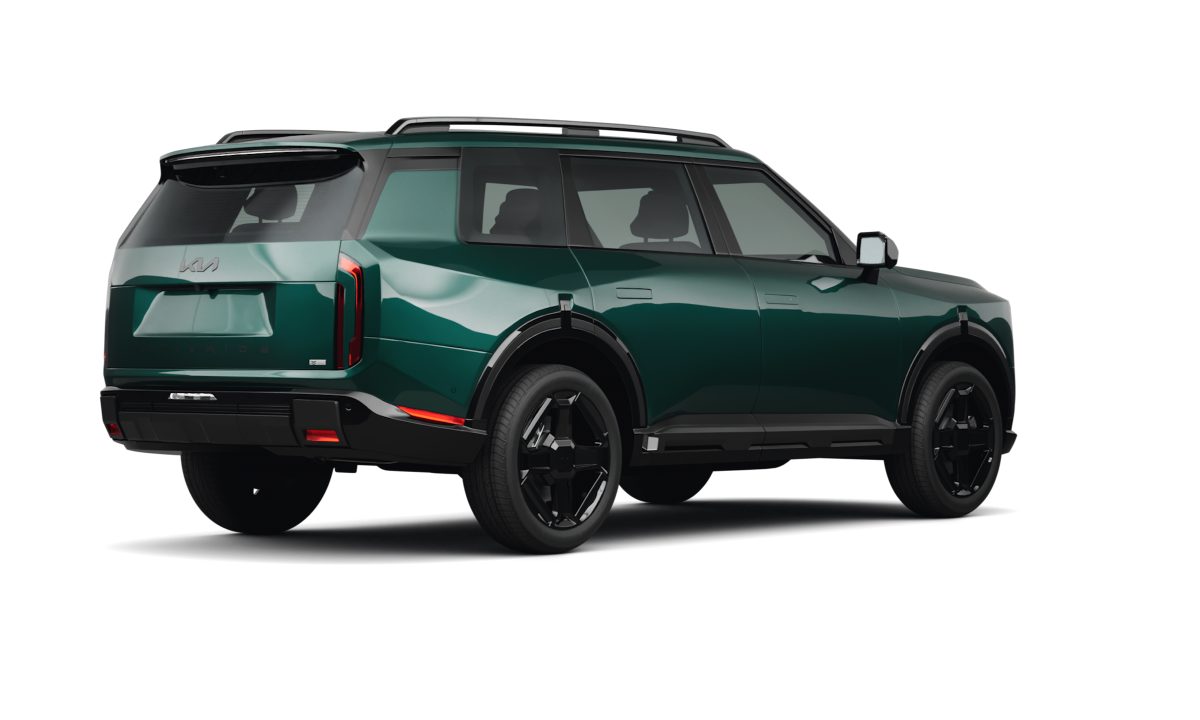 Kia Telluride Black Jade Green - Back view Kia Telluride Black Jade Green - Back view