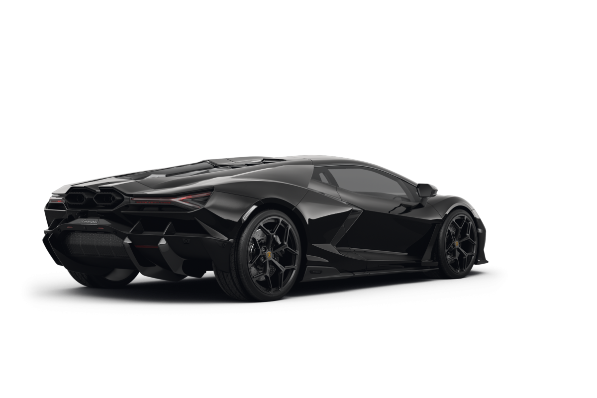 Lamborghini Revuelto Nero Helene Metallic - Back view Lamborghini Revuelto Nero Helene Metallic - Back view