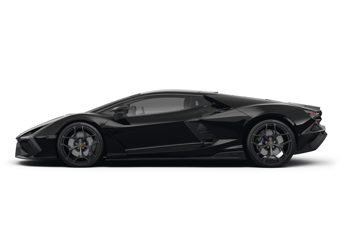 Lamborghini Revuelto Nero Helene Metallic - Side view Lamborghini Revuelto Nero Helene Metallic - Side view