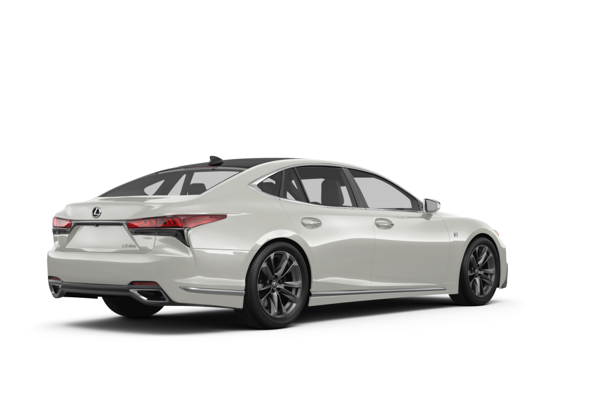 Lexus LS 500 Eminent White Pearl - Back view Lexus LS 500 Eminent White Pearl - Back view