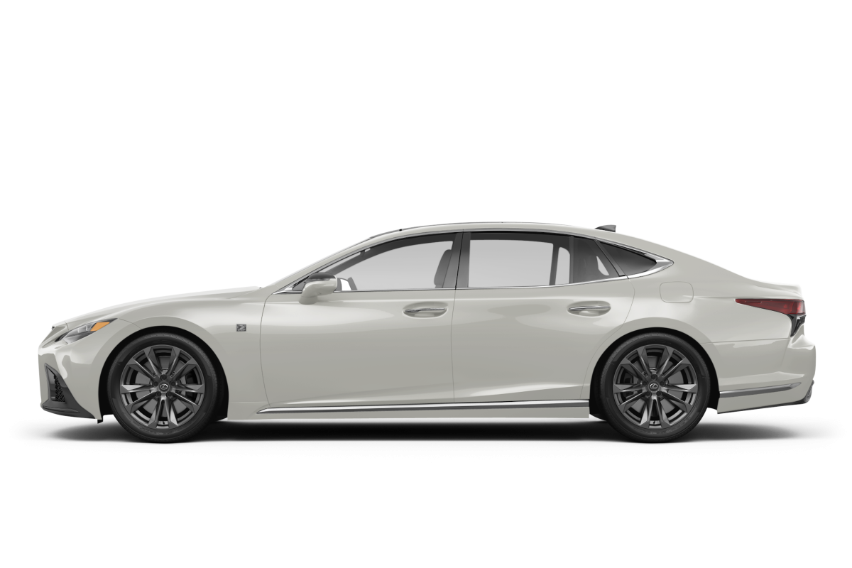 Lexus LS 500 Eminent White Pearl - Side view Lexus LS 500 Eminent White Pearl - Side view