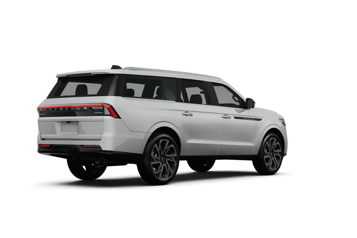 Lincoln Navigator L Pristine White Metallic Tri-Coat - Back view Lincoln Navigator L Pristine White Metallic Tri-Coat - Back view