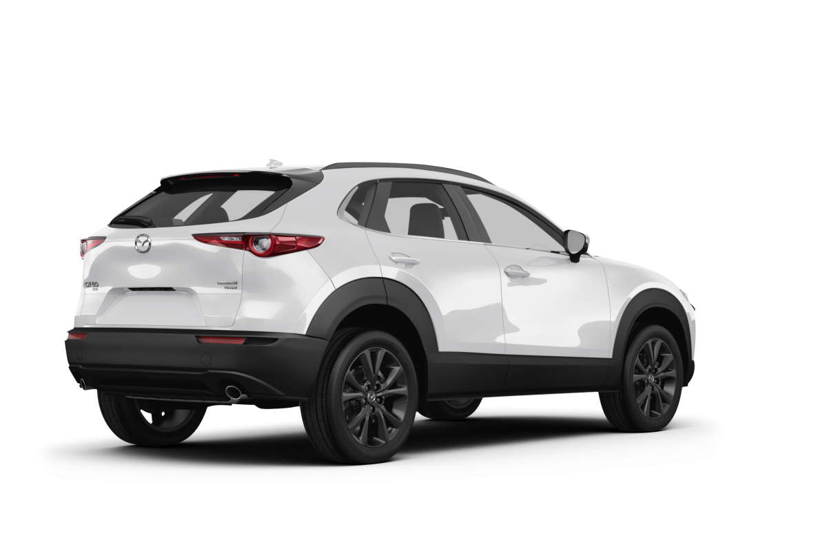 Mazda CX-30 Snowflake White Pearl Mica - Back view Mazda CX-30 Snowflake White Pearl Mica - Back view
