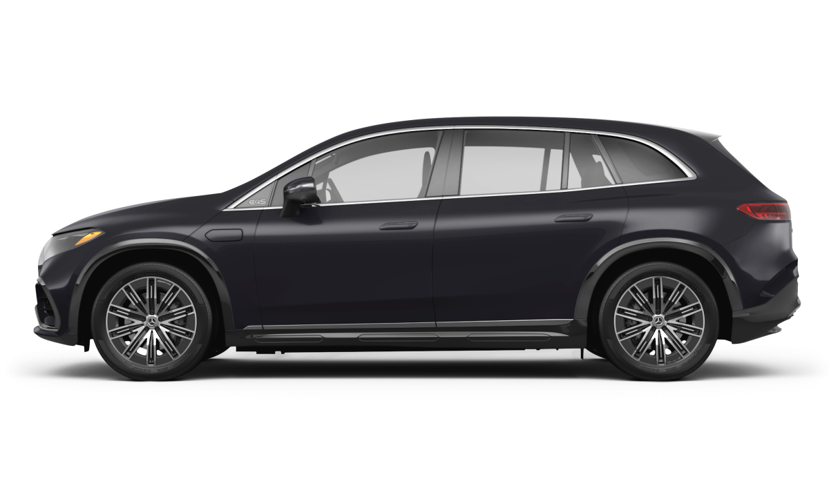 Mercedes-Benz EQS MANUFAKTUR Night Black Magno Matte - Side view Mercedes-Benz EQS MANUFAKTUR Night Black Magno Matte - Side view