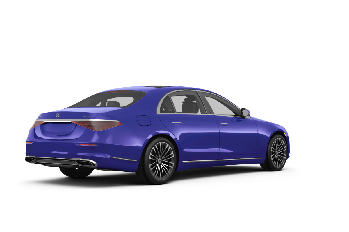Mercedes-Benz S-Class MANUFAKTUR Signature Mystic Blue Metallic - Back view Mercedes-Benz S-Class MANUFAKTUR Signature Mystic Blue Metallic - Back view