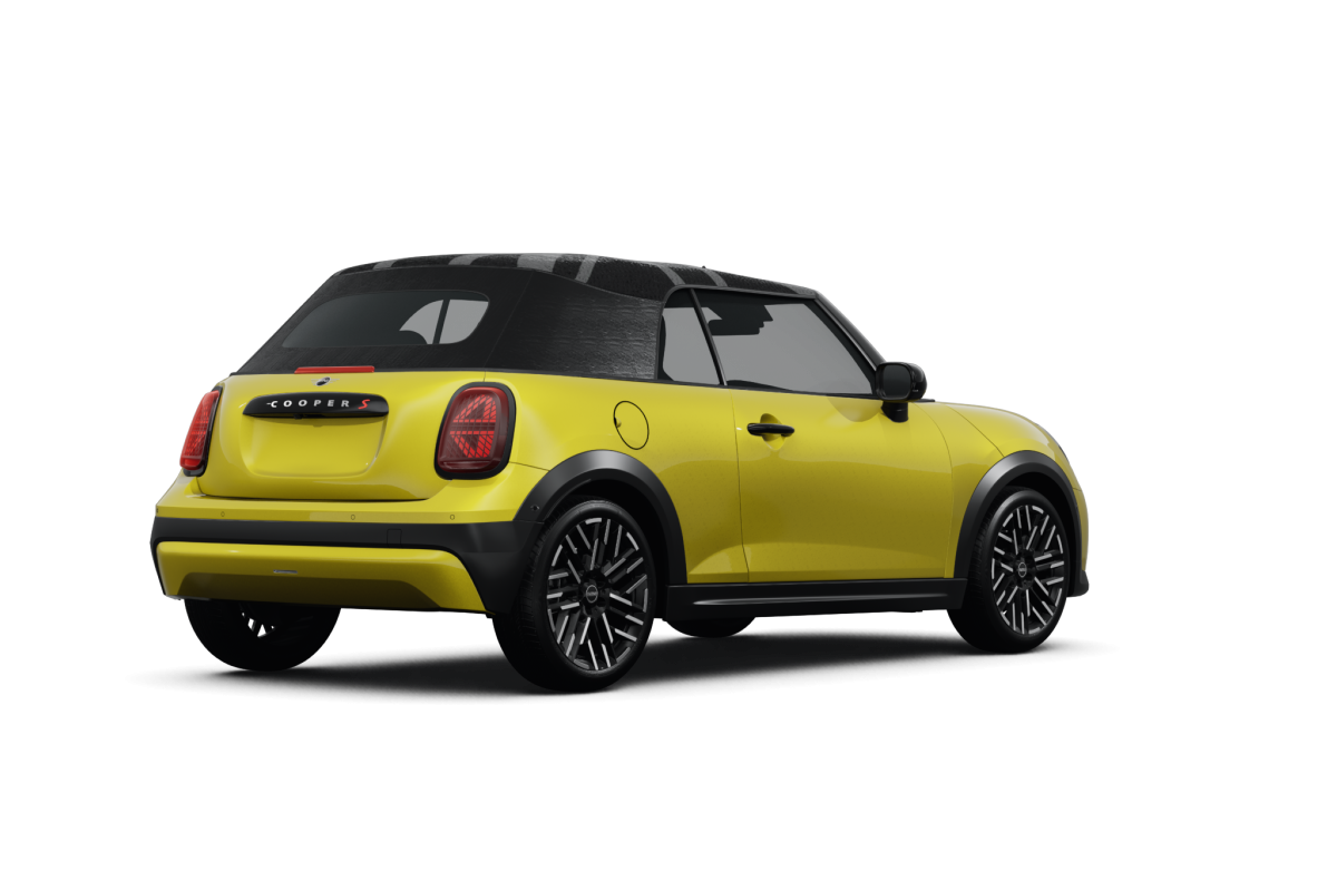MINI Convertible Sunny Side Yellow - Back view MINI Convertible Sunny Side Yellow - Back view