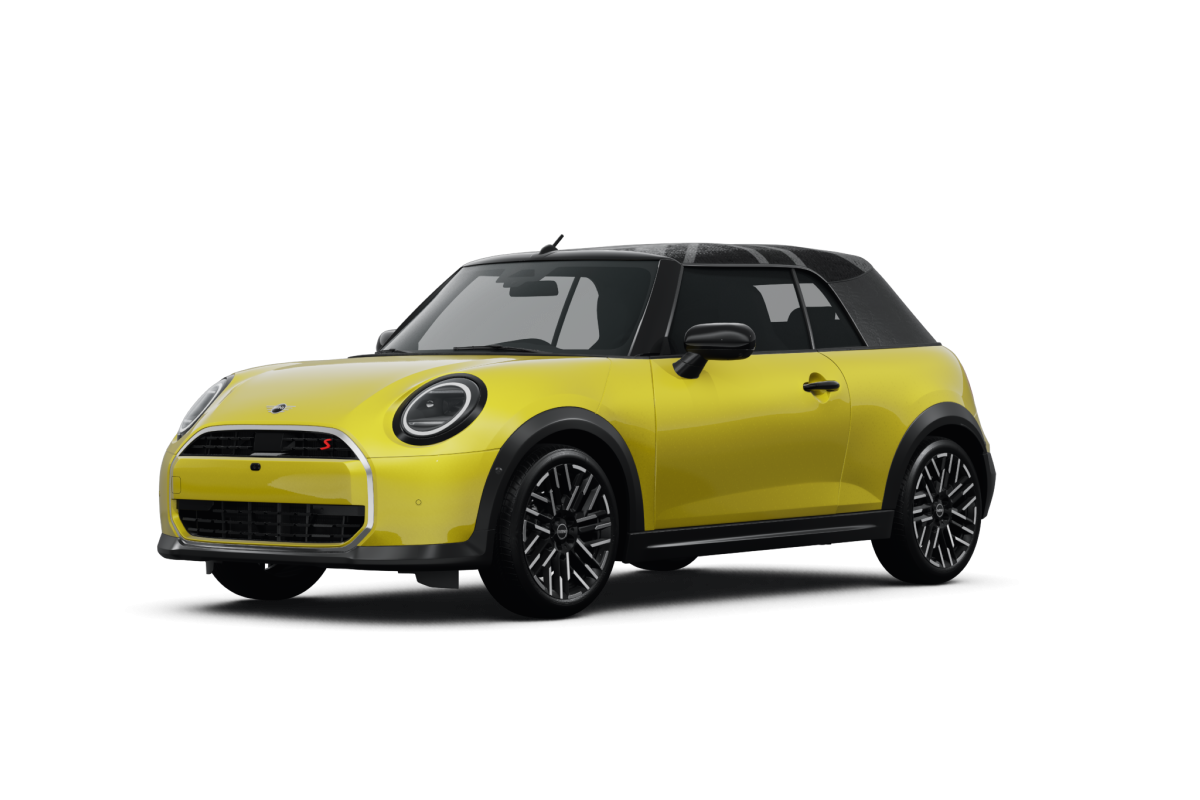 MINI Convertible Sunny Side Yellow - Front view MINI Convertible Sunny Side Yellow - Front view