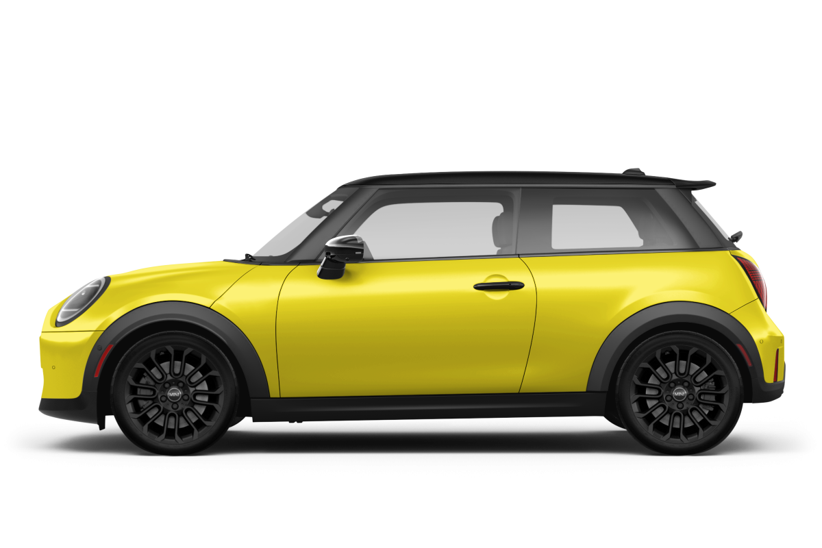 MINI Hardtop 2 Door Sunny Side Yellow - Side view MINI Hardtop 2 Door Sunny Side Yellow - Side view