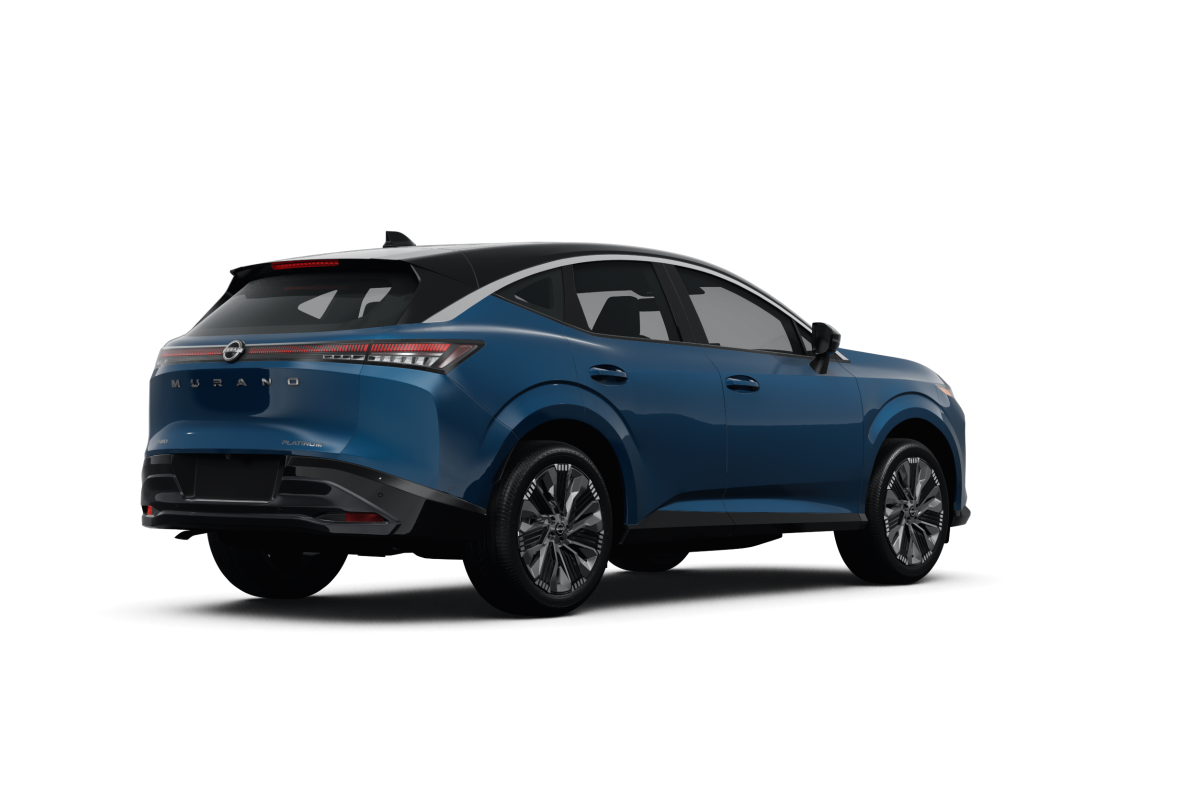 Nissan Murano Aurora Blue Pearl Metallic/Super Black - Back view Nissan Murano Aurora Blue Pearl Metallic/Super Black - Back view