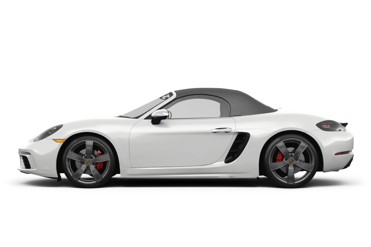 Porsche 718 Boxster White - Side view Porsche 718 Boxster White - Side view