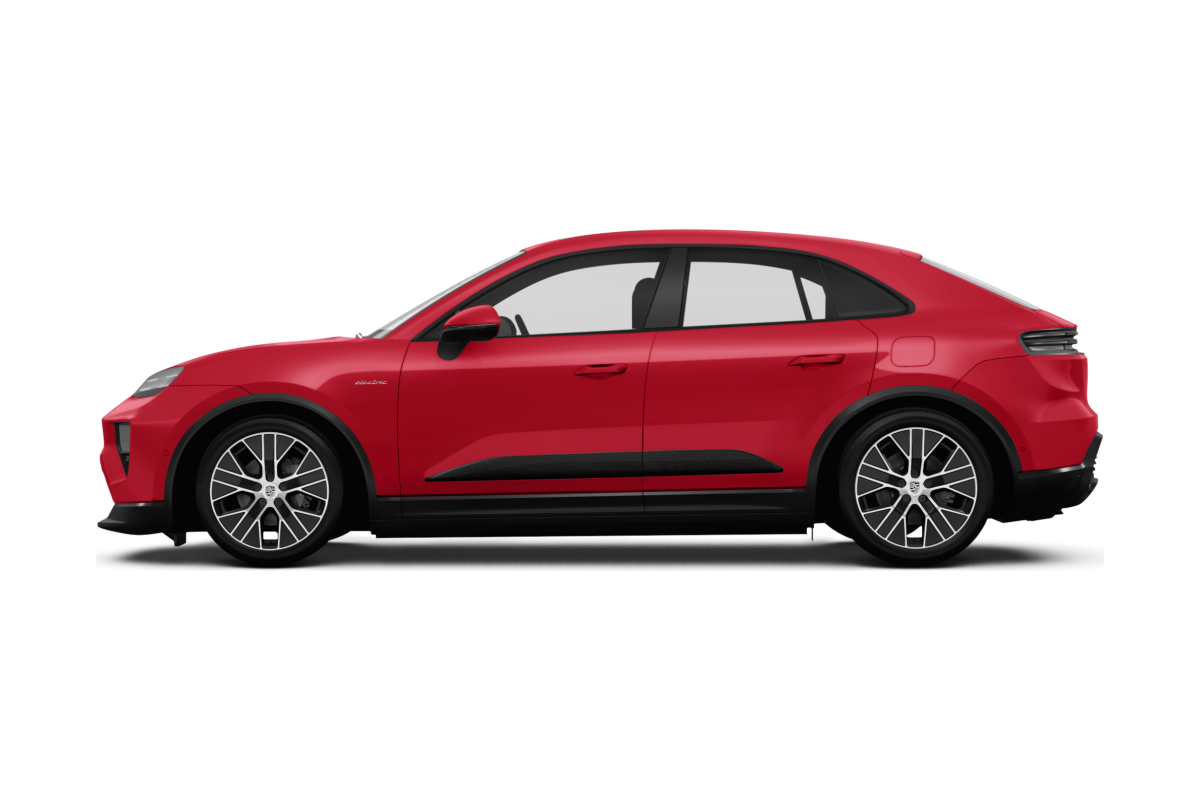 Porsche Macan Carmine Red - Side view Porsche Macan Carmine Red - Side view