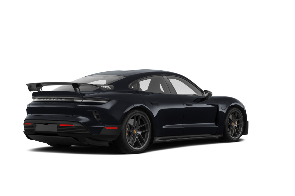 Porsche Taycan Black - Back view Porsche Taycan Black - Back view