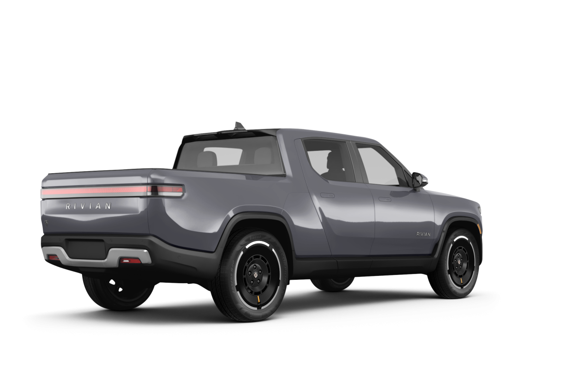 Rivian R1S El Cap Granite - Back view Rivian R1S El Cap Granite - Back view