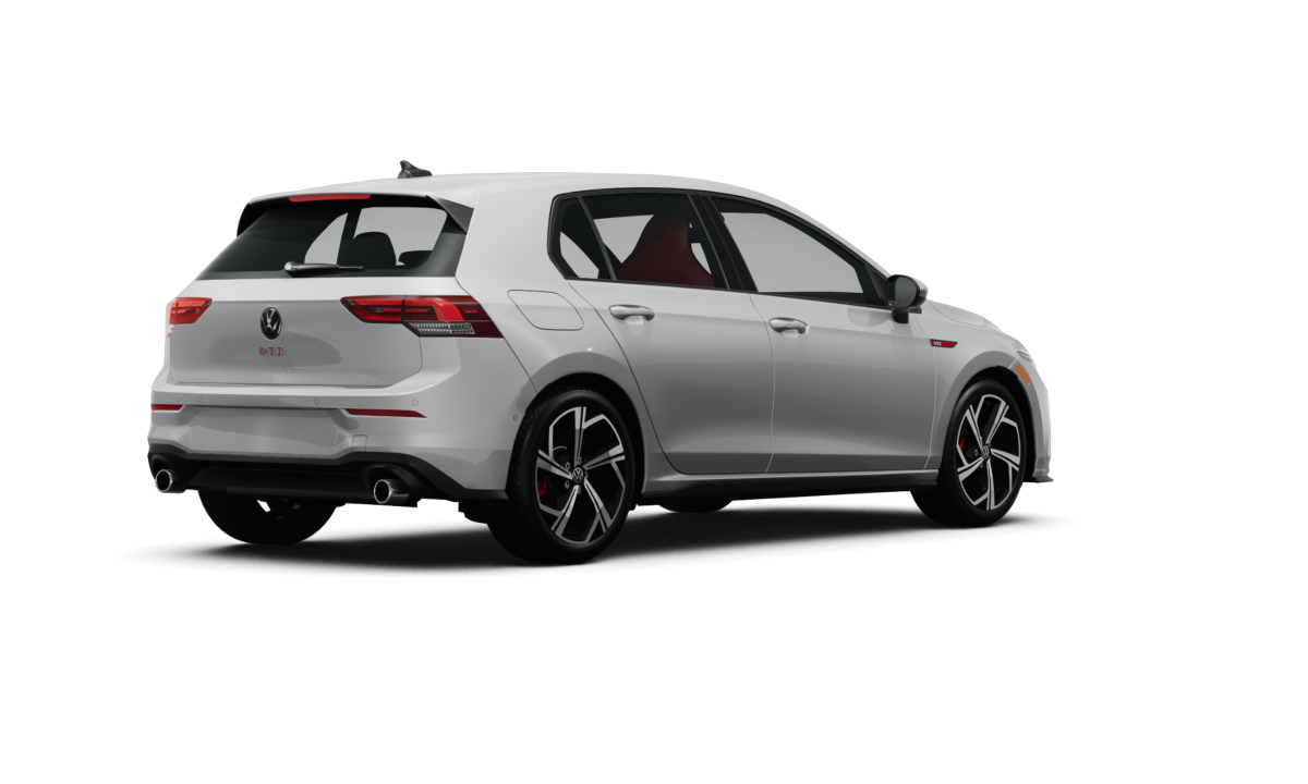 Volkswagen Golf GTI Opal White Pearl - Back view Volkswagen Golf GTI Opal White Pearl - Back view