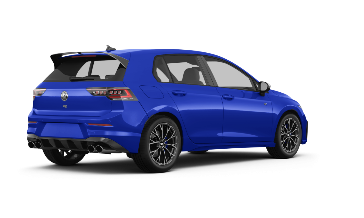 Volkswagen Golf R Lapiz Blue Metallic - Back view Volkswagen Golf R Lapiz Blue Metallic - Back view
