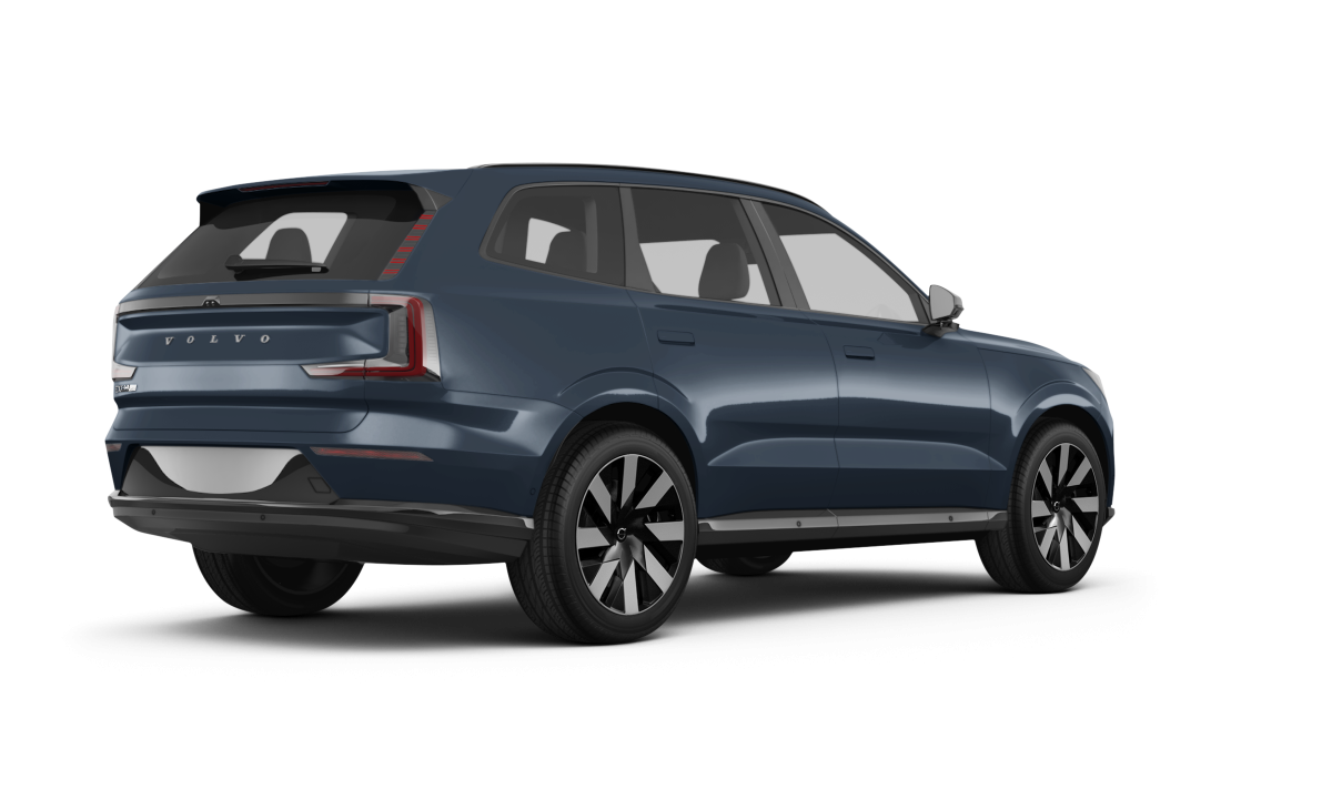 Volvo EX90 Denim Blue Metallic - Back view Volvo EX90 Denim Blue Metallic - Back view